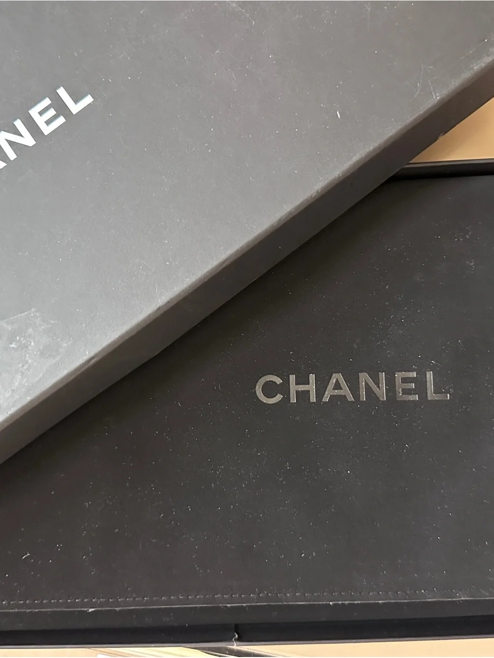 CHANEL Gold and Black Heart CC Pendant Necklace with Pearls